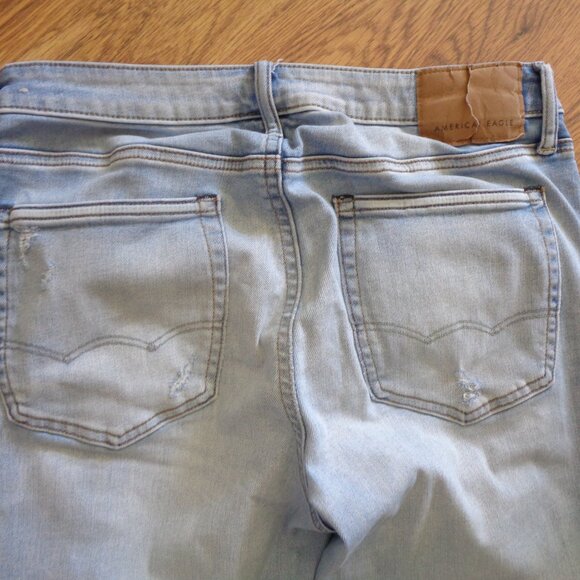 American Eagle Men's Airflex 360 Distressed Blue Jeans Denim 32 x 34 - Picture 4 of 7